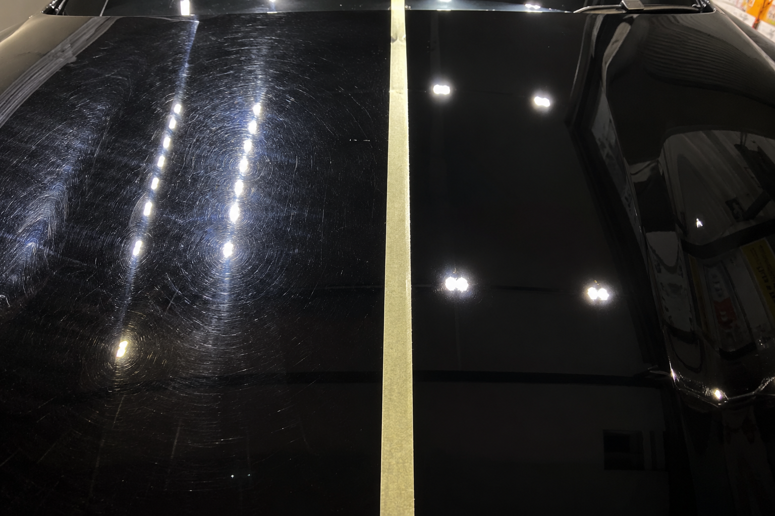 Paint correction before and after — swirl mark removal Melbourne — Fine Shine