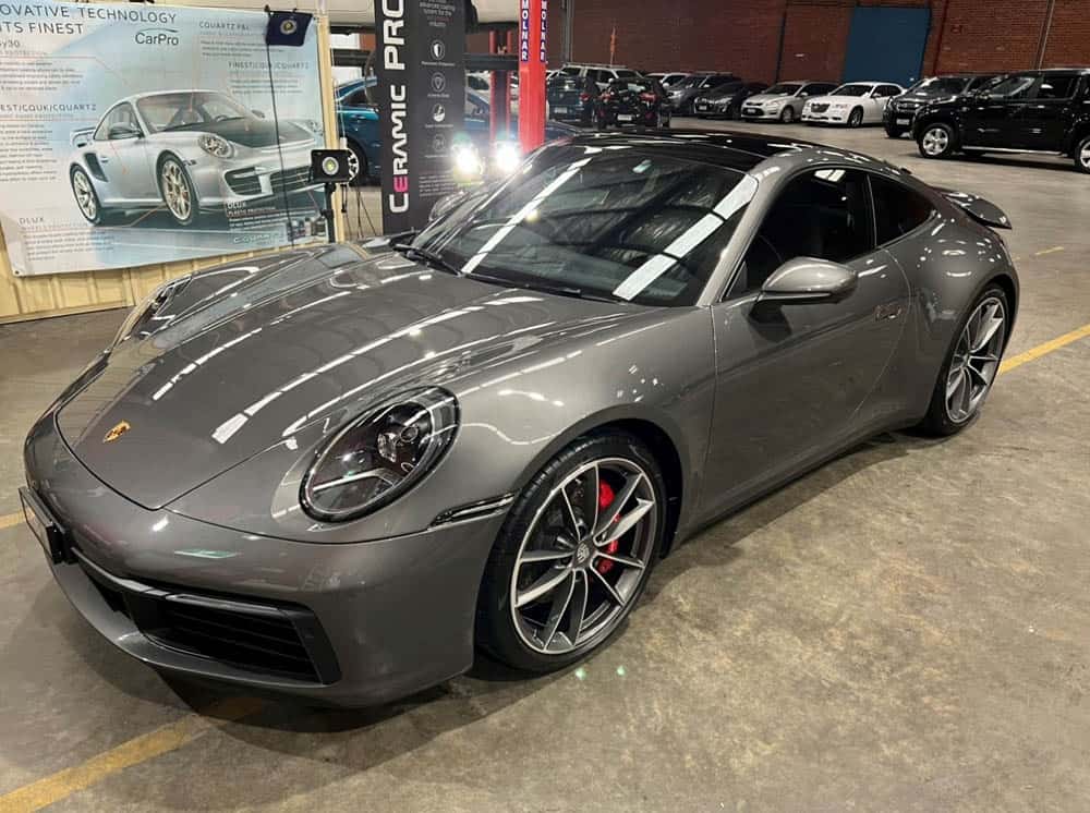 grey porsche paint